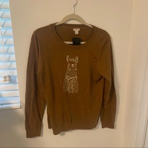 J.Crew llama sweater